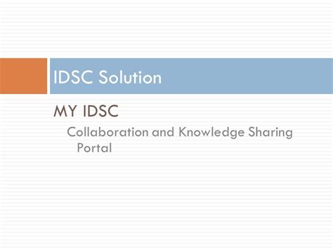 idnsc|idsc portal.